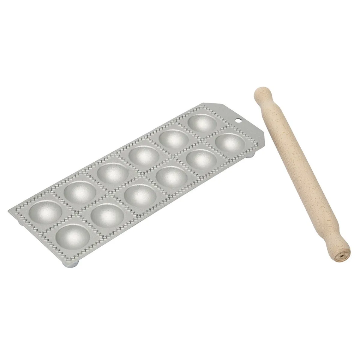 Overig Aluminium Ravioliplaat Rond met Rolstok (12) 34x12cm Outlet