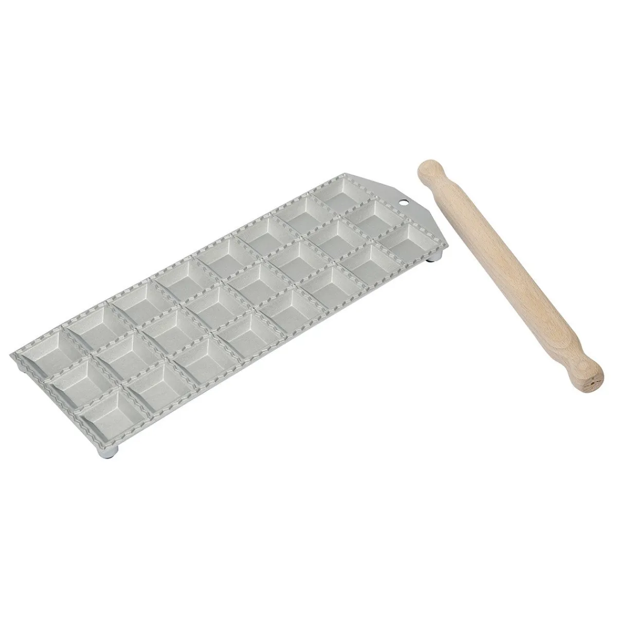 Overig Aluminium Ravioliplaat Vierkant met Rolstok (24) 39x14cm** Online