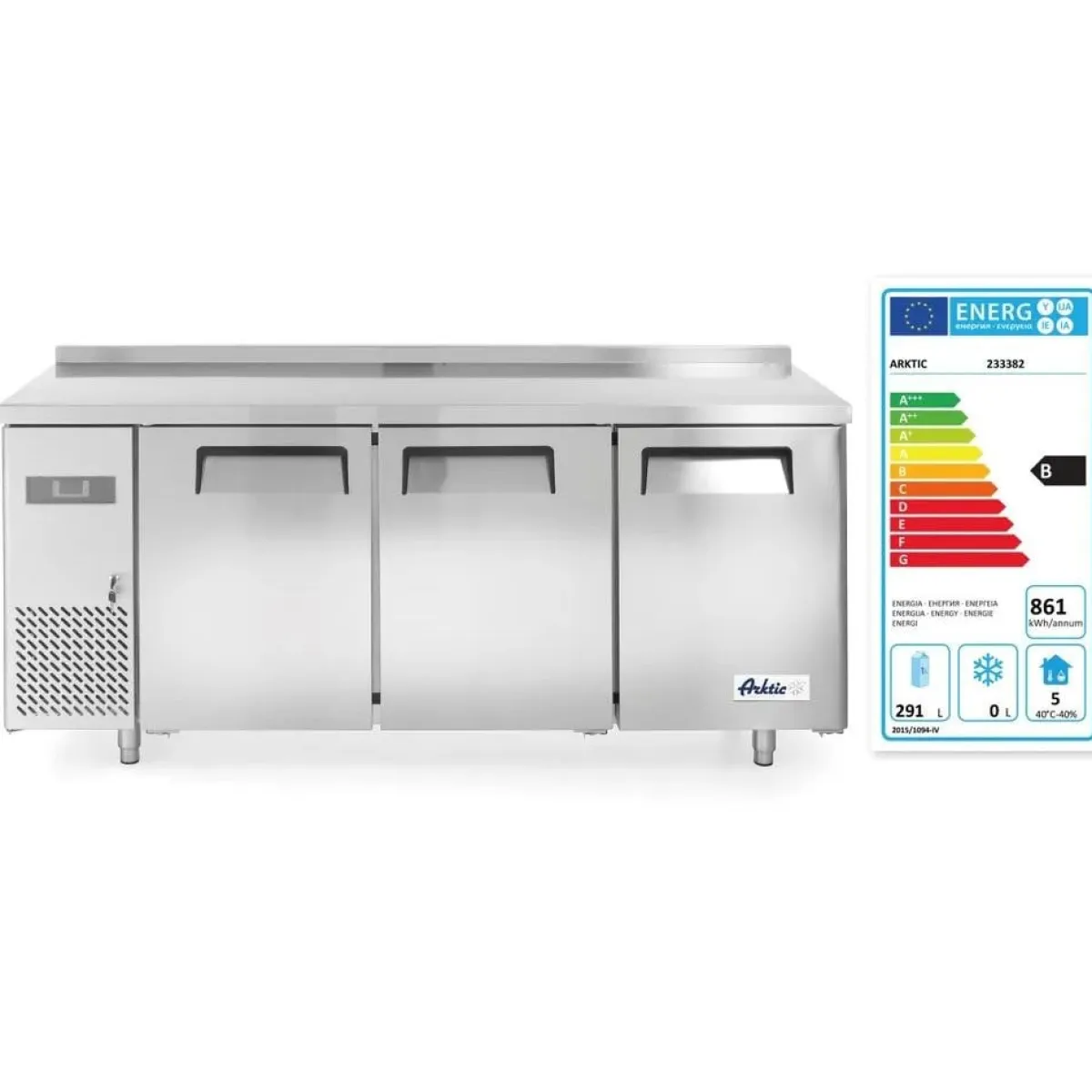 Hendi Arktic Koelwerkbank met 3 deuren Kitchen Line 390L Outlet