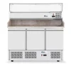 Hendi Arktic Pizzawerkbank met 3 deuren en koelvitrine 380+40L Hot