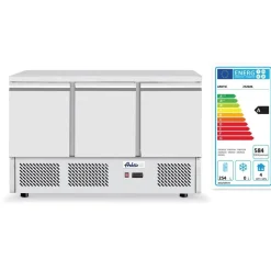 Hendi Arktic Pizzawerkbank met 3 deuren en koelvitrine 380+40L Hot