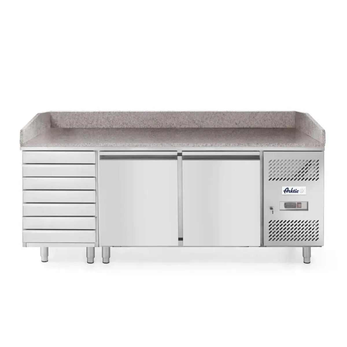 Hendi Arktic Pizzawerkbank met 2 deuren en 7 lades 280L Best