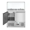Hendi Arktic Saladette met 2 deuren en glazen vitrine 300L