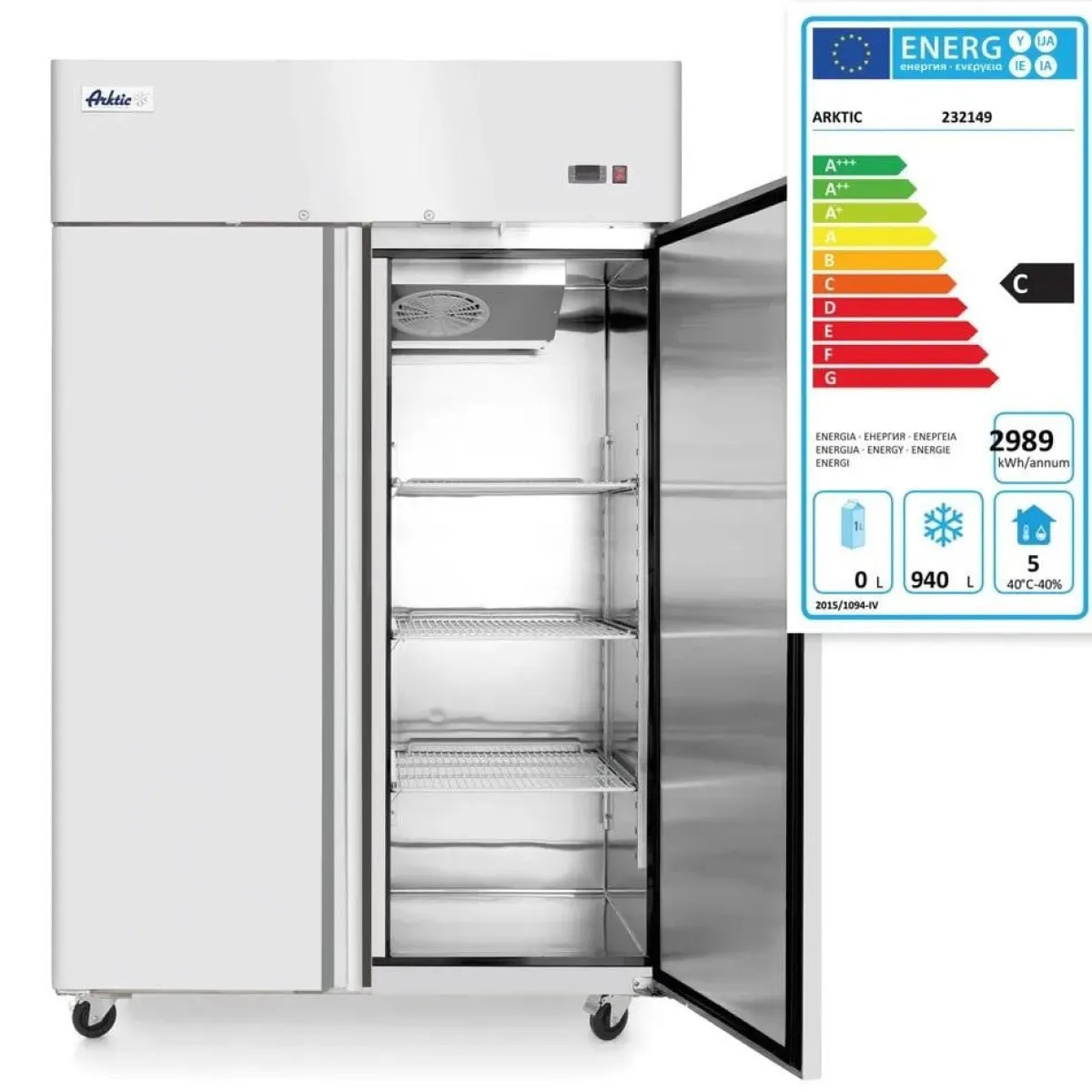 Hendi Arktic Vriezer met 2 deuren Profi Line 1240L New