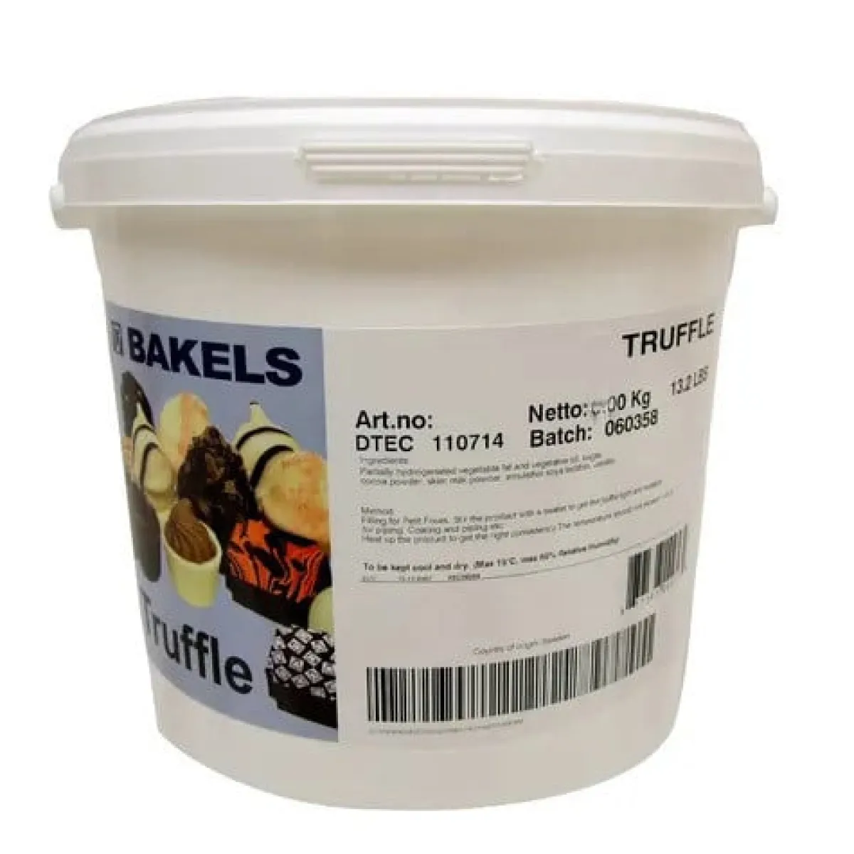 Bakels Ganache(Truffel) Choco Wit 6kg Clearance