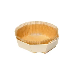Overig Bakvorm Hout Achthoek 11x3,5cm + Bakpapier (per stuk) Best
