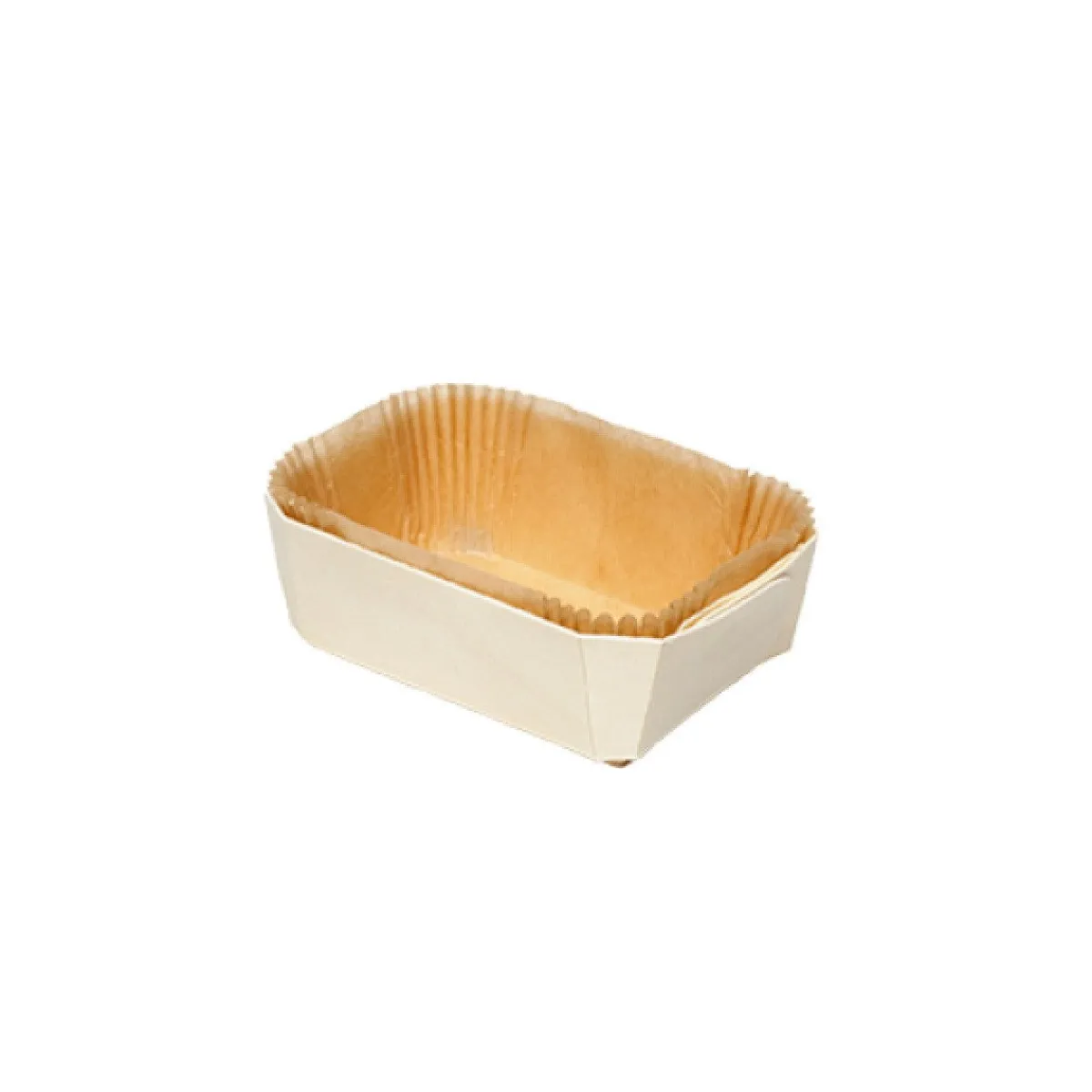 Overig Bakvorm Hout Rechthoek 14x9,5x5cm + Bakpapier (per stuk) Online
