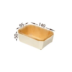 Overig Bakvorm Hout Rechthoek 14x9,5x5cm + Bakpapier (per stuk) Online