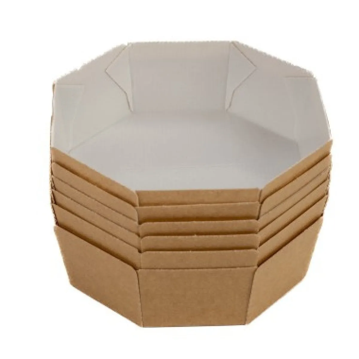 Overig Bakvorm Karton Achthoek Bruin 13x13x4,5cm (per stuk) Online