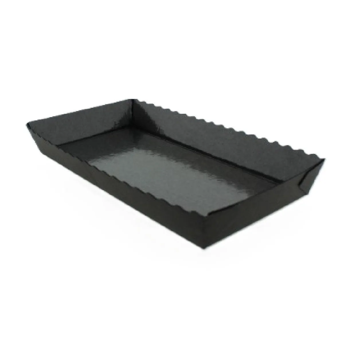 Overig Bakvorm Karton Rechthoek Zwart 18x9x2,5cm (per stuk) New