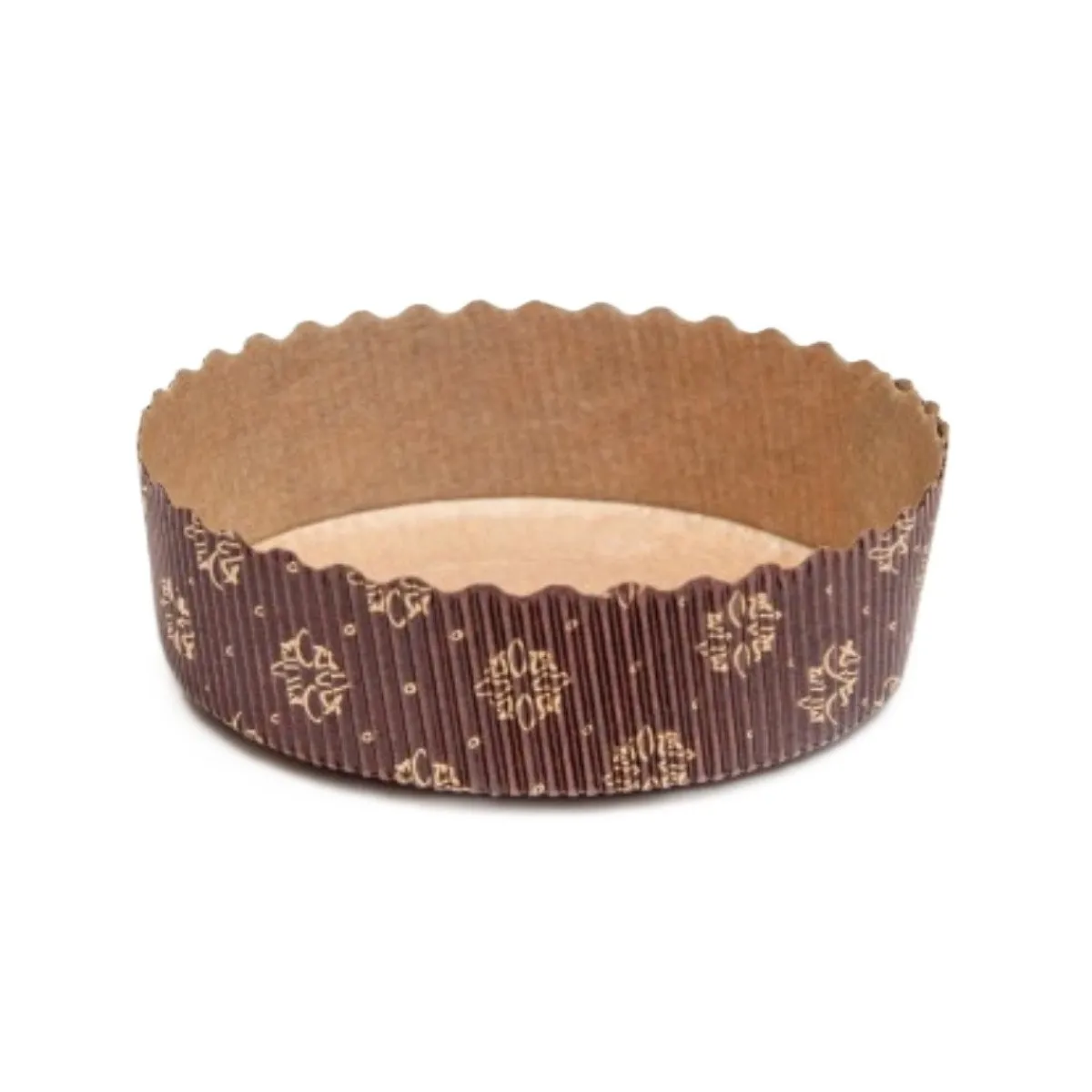 Overig Bakvorm Karton Rond Ø10x3cm Bruin/Goud (per stuk) New