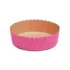 Overig Bakvorm Karton Rond Ø10x3cm Roze (per stuk) Outlet