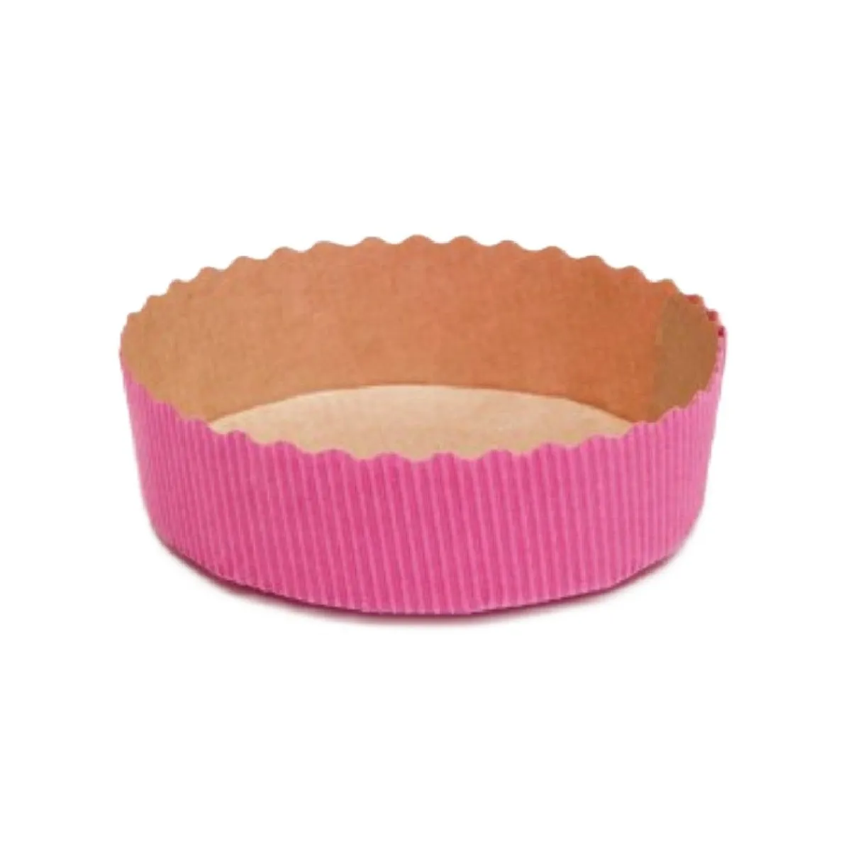 Overig Bakvorm Karton Rond Ø10x3cm Roze (per stuk) Outlet