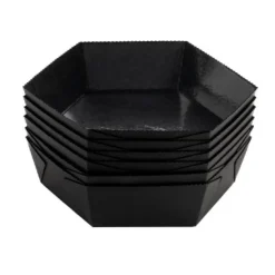 Overig Bakvorm Karton Zeshoek Zwart 7,2x4cm (per stuk) Clearance