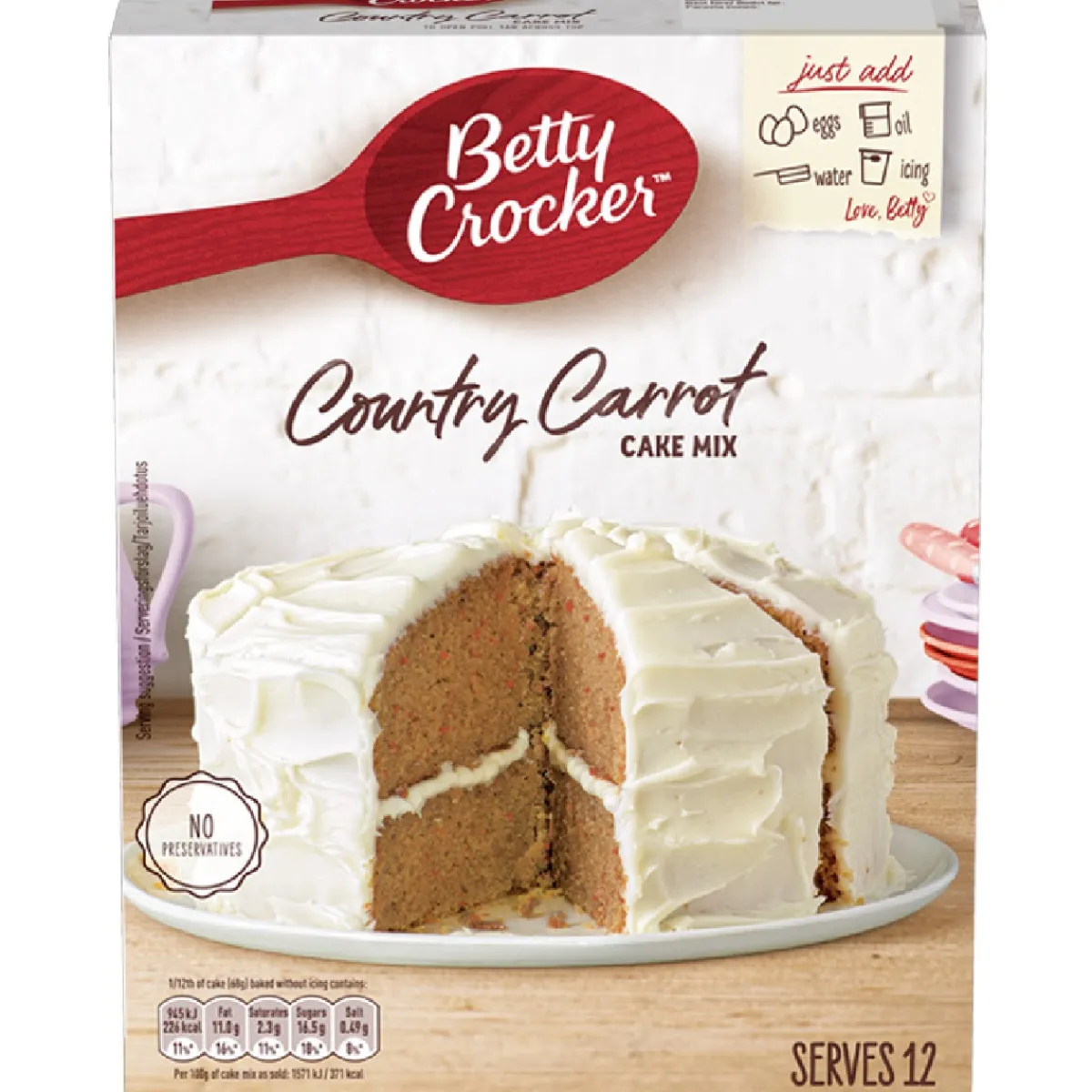 Betty Crocker Carrot Cakemix 425g New