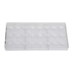 Chocolate World Bonbonvorm Bol Facet (24x) 25x12mm New