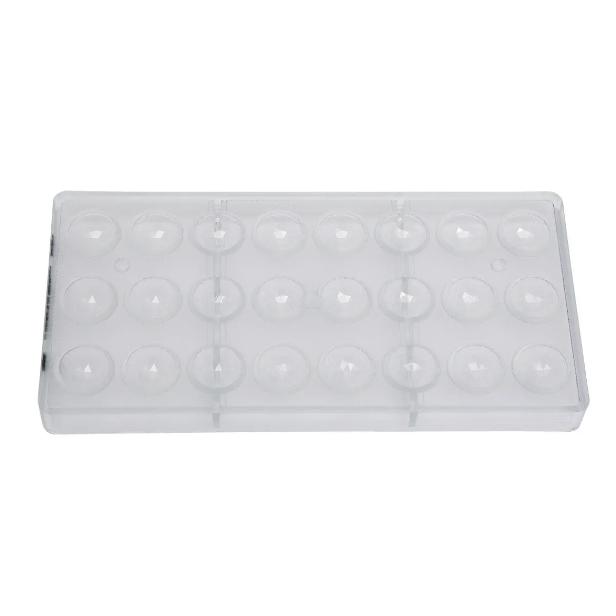 Chocolate World Bonbonvorm Bol Facet (24x) 25x12mm New