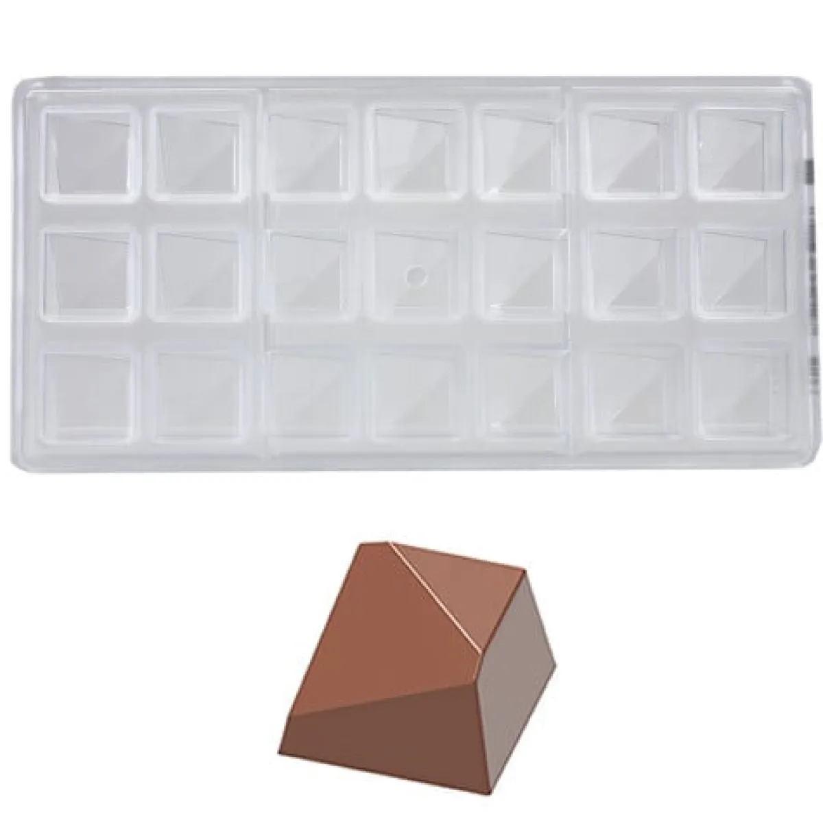 Chocolate World Bonbonvorm Diagonaal (21x) 28x28x17,5 mm**