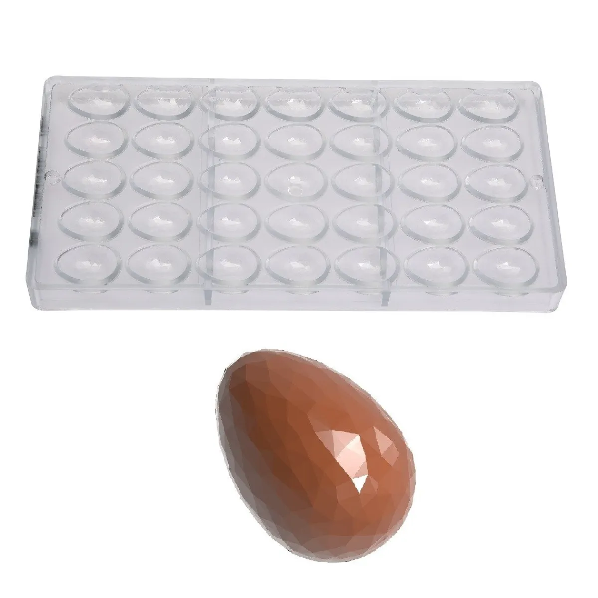 Chocolate World Bonbonvorm Eitje Kristal (35x) 29x21x10mm New