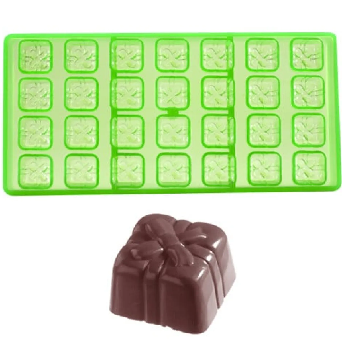 Chocolate World Bonbonvorm GL Cadeautje (28x) 25x24,5x16mm** Online