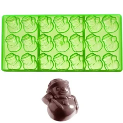 Chocolate World Bonbonvorm GL Sneeuwpop (21x) 38x30x20mm** Outlet