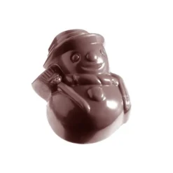 Chocolate World Bonbonvorm GL Sneeuwpop (21x) 38x30x20mm** Outlet