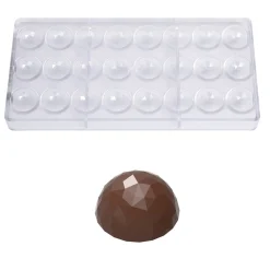 Chocolate World Bonbonvorm Halve Bol Facet (24x) Ø30x15mm Best
