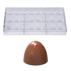 Chocolate World Bonbonvorm Kogel Facet (24x) 26x22mm New