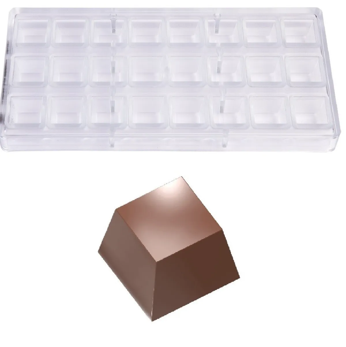 Chocolate World Bonbonvorm Kubus (24x) 26x18,5mm** Discount