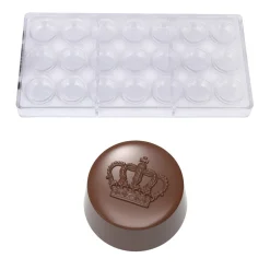 Chocolate World Bonbonvorm Praline Kroon (21x) Ø30,5x16mm Outlet