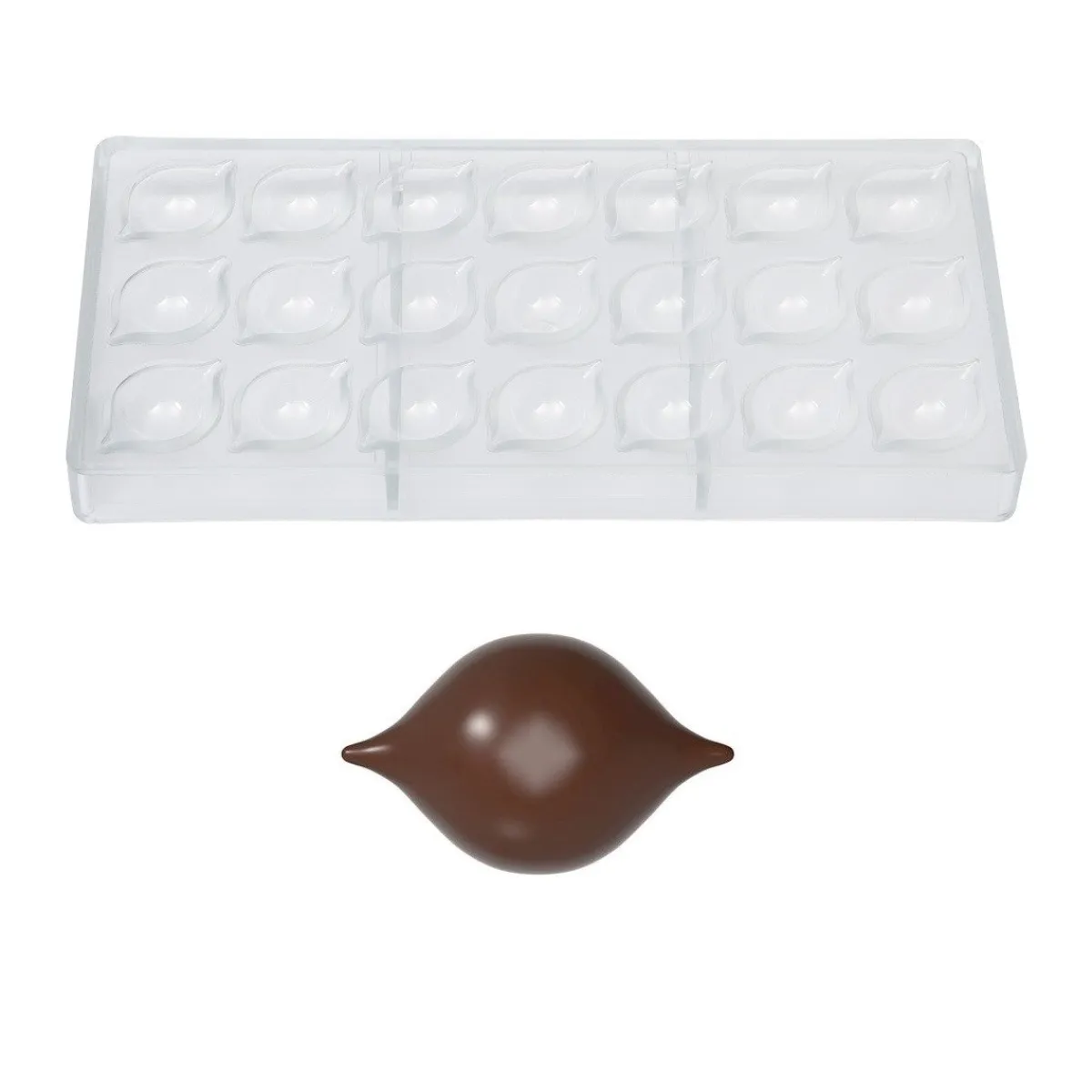Chocolate World Bonbonvorm Praline Curve (21x) 45x28x14mm