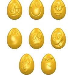 Chocolate World Bonbonvorm Smiley Eitjes (24x) 33x23x12mm Hot