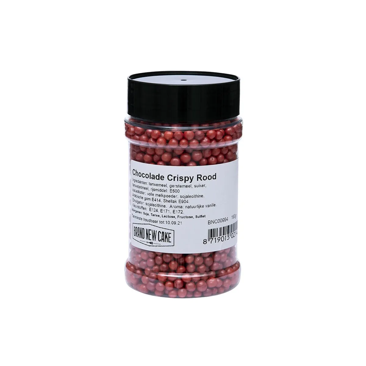 BrandNewCake Chocolade Crispy Parels Rood 190g Sale