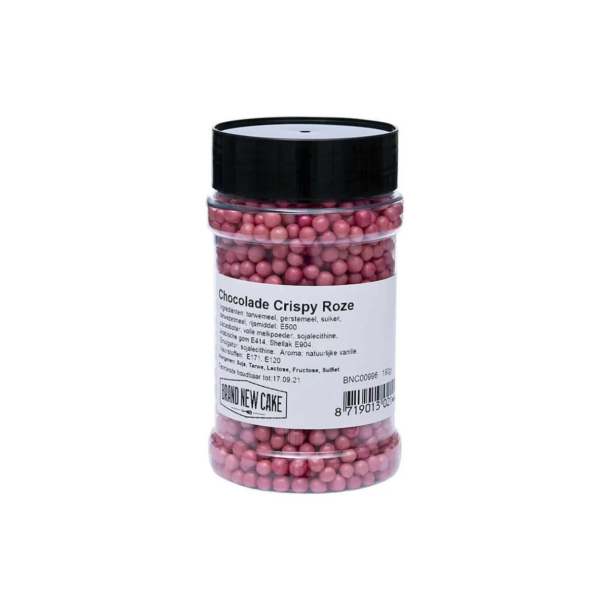 BrandNewCake Chocolade Crispy Parels Roze 190g Discount