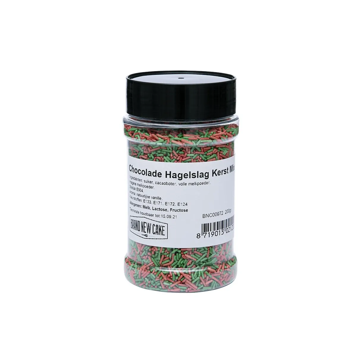 BrandNewCake Chocolade Hagelslag Kerst Mix 200g Outlet