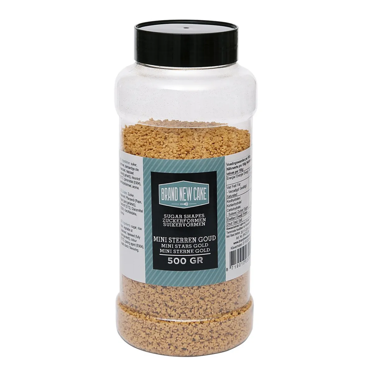 BrandNewCake Confetti Mini Sterren Goud 3mm 500gr. Best