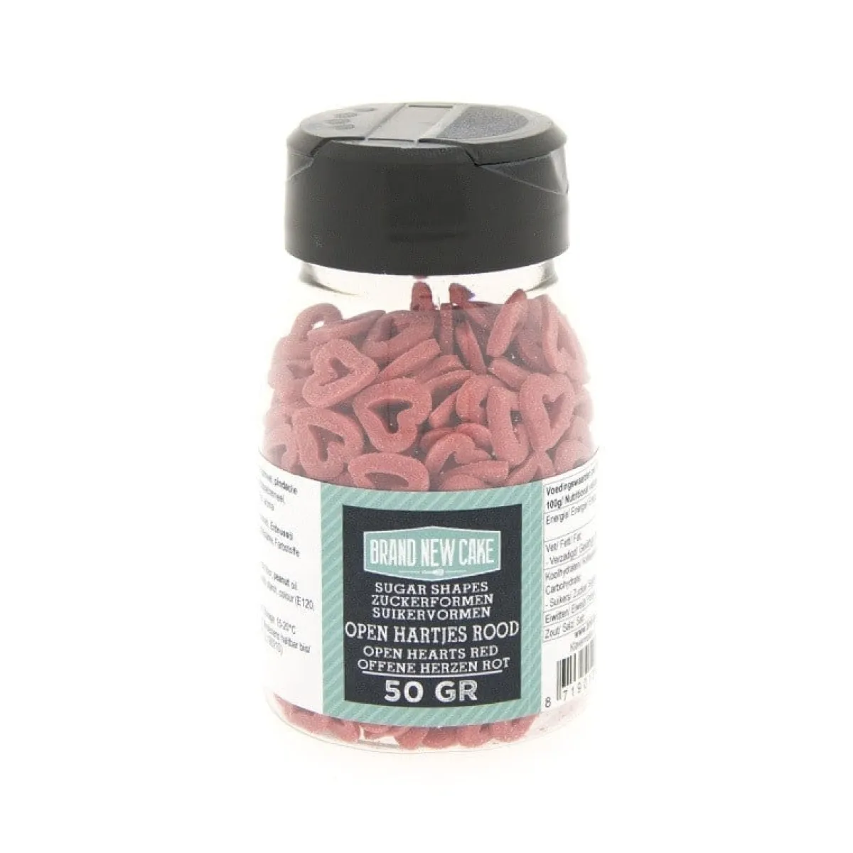 BrandNewCake Confetti Open Hartjes Rood 50gr. Online