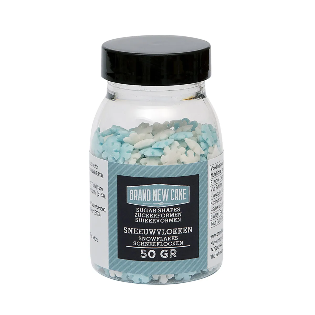 BrandNewCake Confetti Sneeuwvlokken Blauw/Wit 50gr. Best