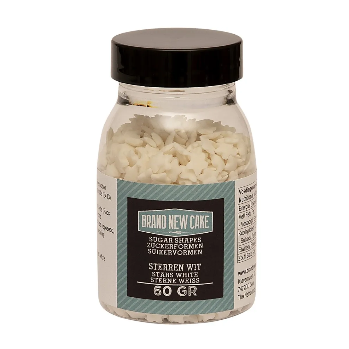 BrandNewCake Confetti Sterren Wit 60gr. Best