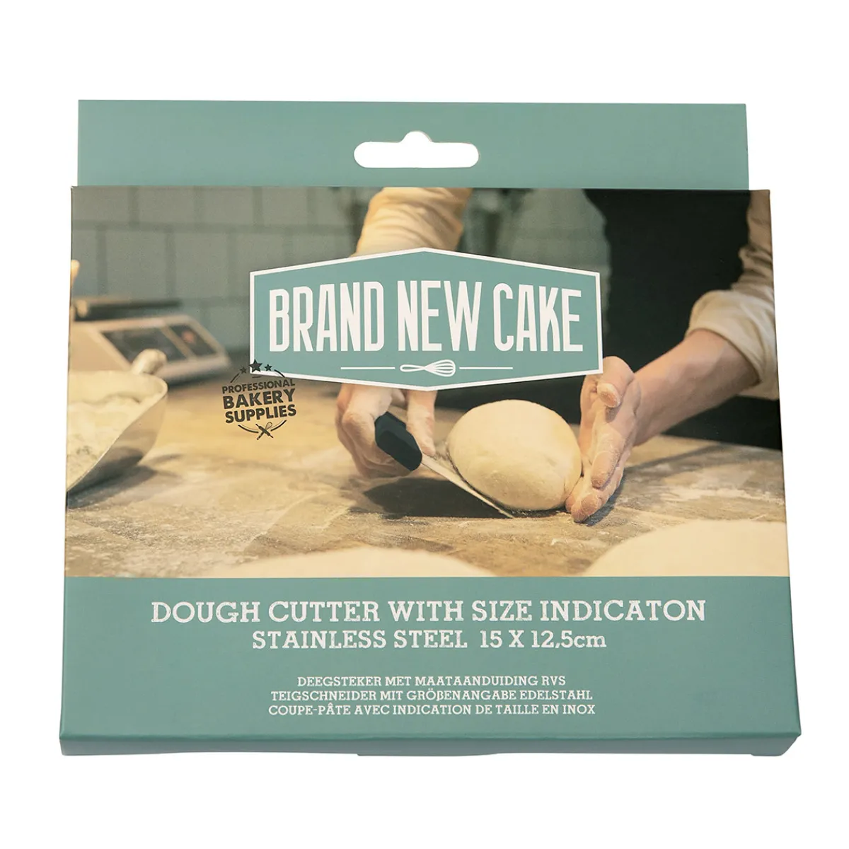 BrandNewCake Deegsteker RVS met Maataanduiding 15x12,5cm Clearance