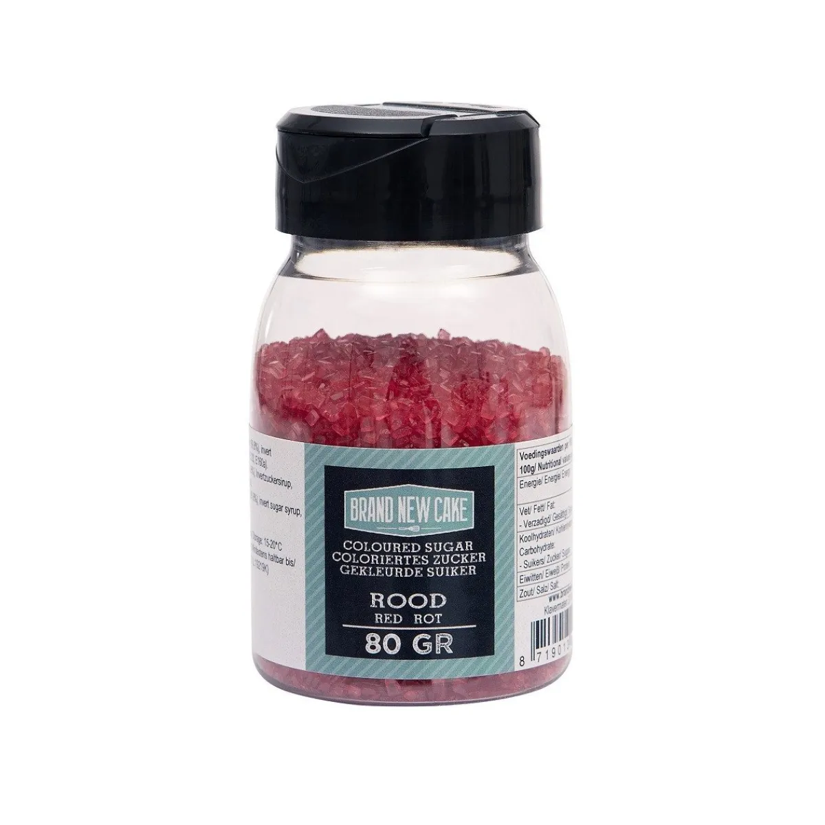 BrandNewCake Gekleurde Suiker Rood 80gr. New