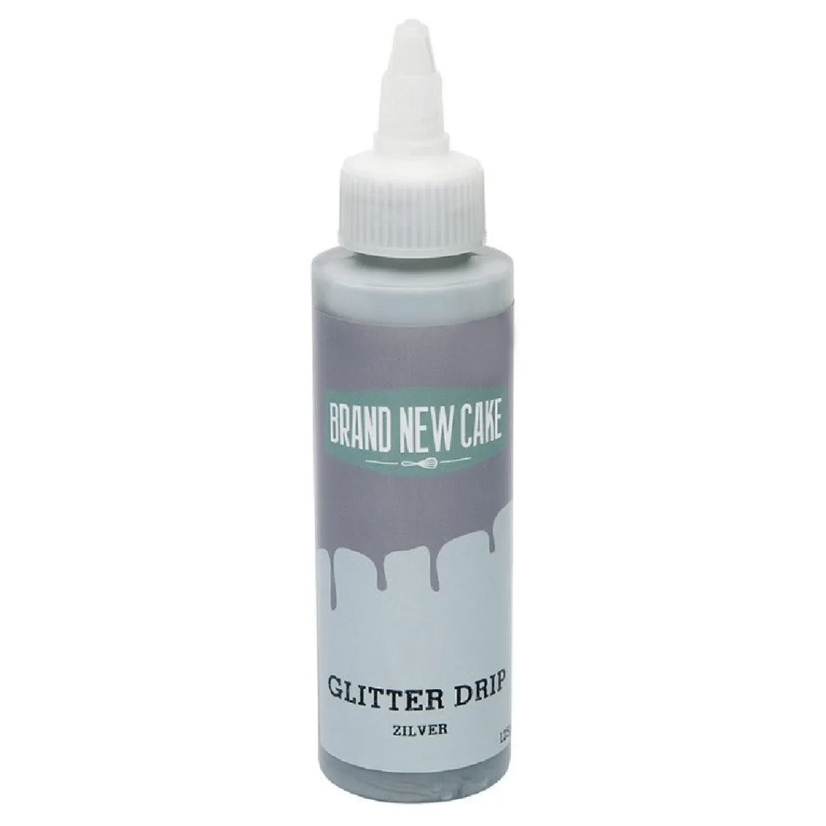 BrandNewCake Glitter Drip Zilver 125g Hot