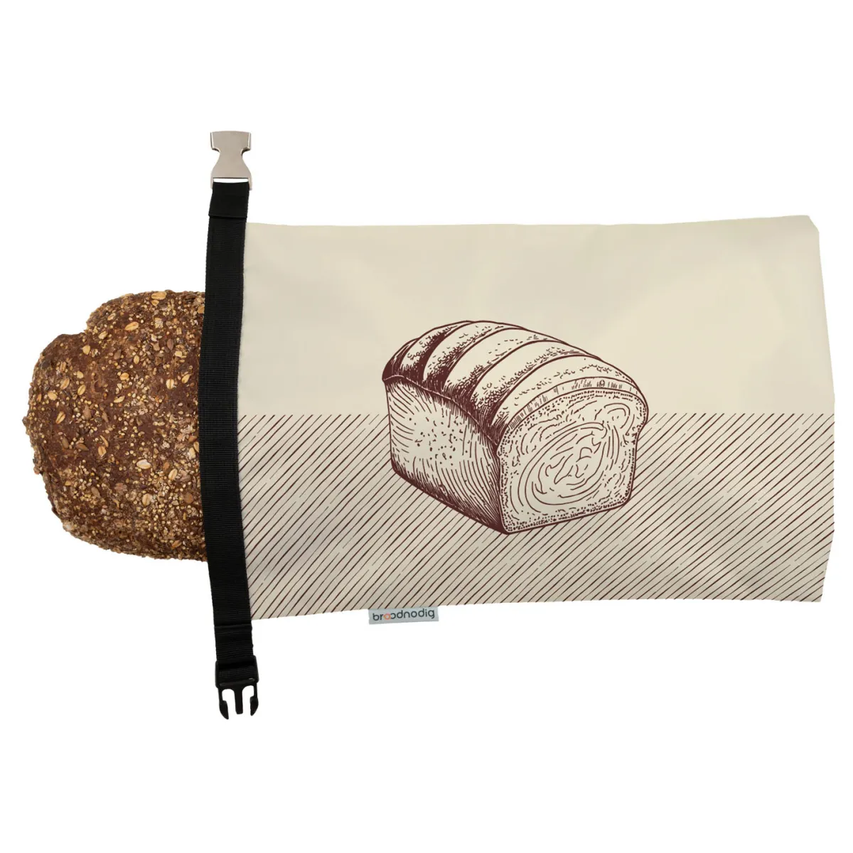 BrandNewCake Herbruikbare Broodzak Brood motief 44x30cm Discount