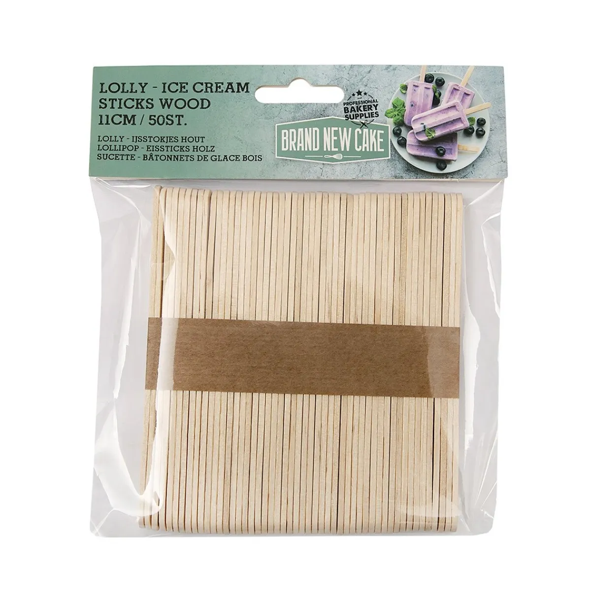 BrandNewCake Lolly / IJsstokjes Hout 11cm 50st. Sale