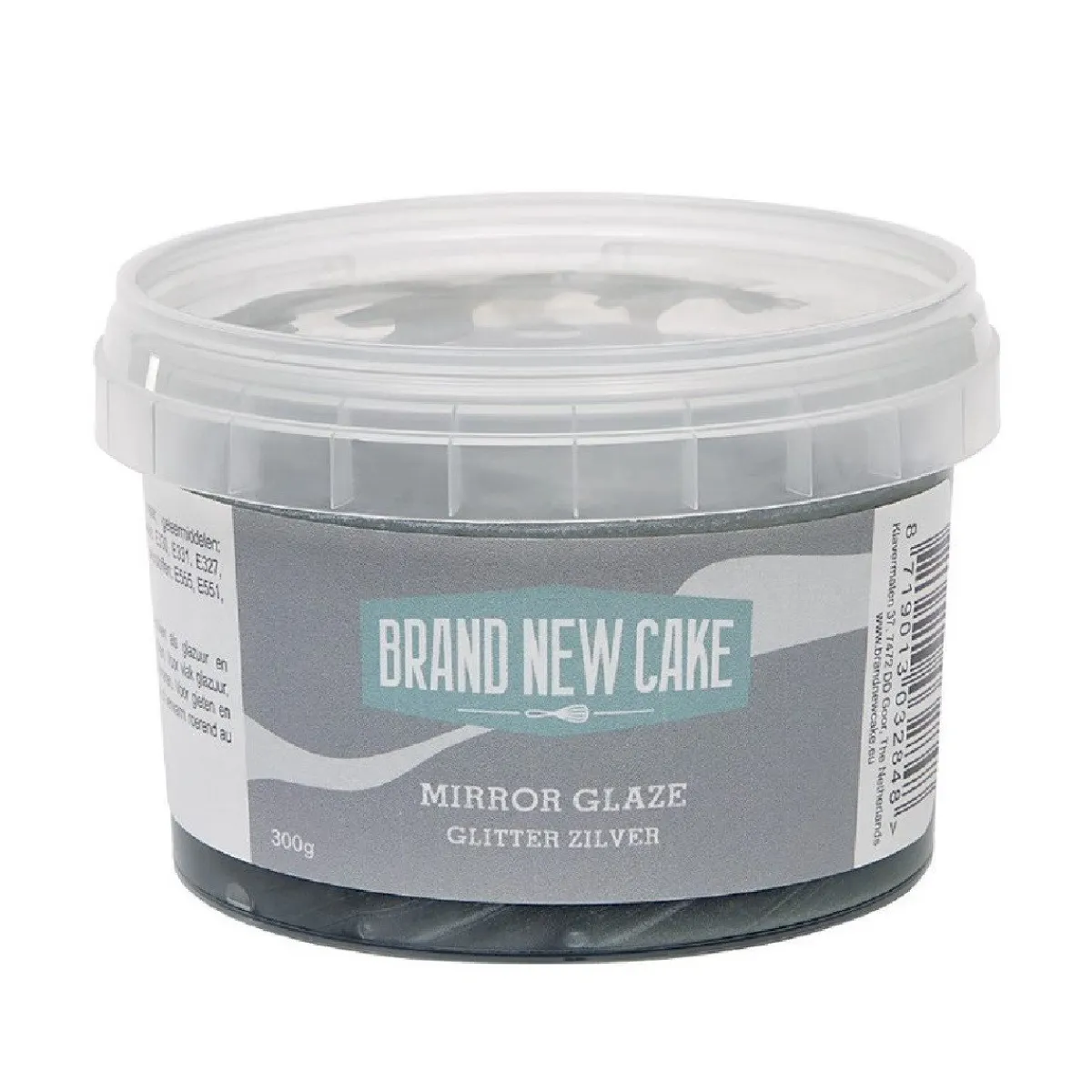 BrandNewCake Mirror Glaze Glitter Zilver 300g Discount