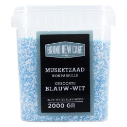 BrandNewCake Musketzaad Geboorte Blauw-Wit 2000gr. Clearance