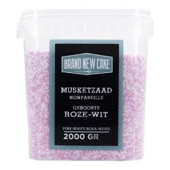 BrandNewCake Musketzaad Geboorte Roze-Wit 2000gr. Clearance