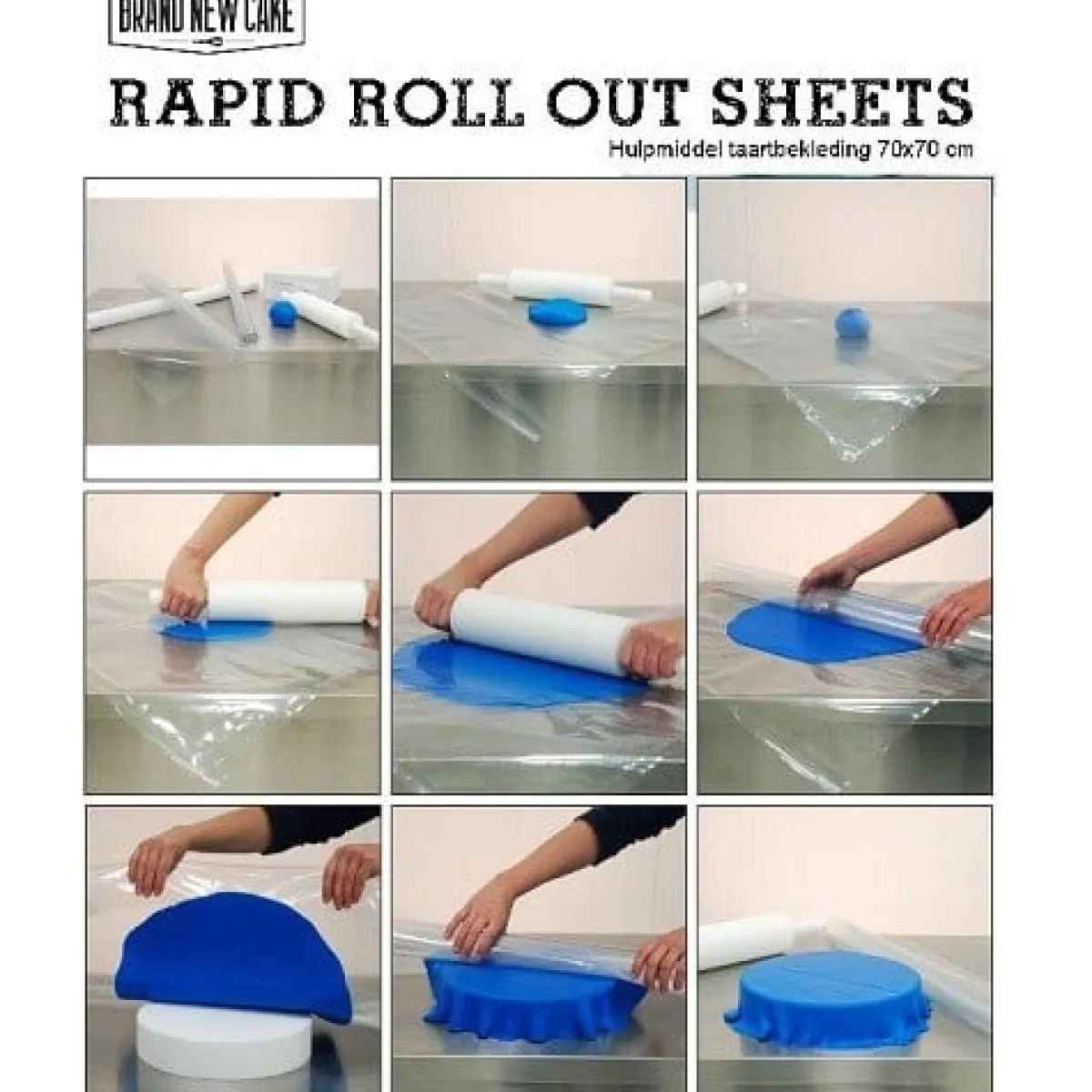 BrandNewCake Roll Out Sheets-hulpmiddel taartbekleding 70x70 Outlet