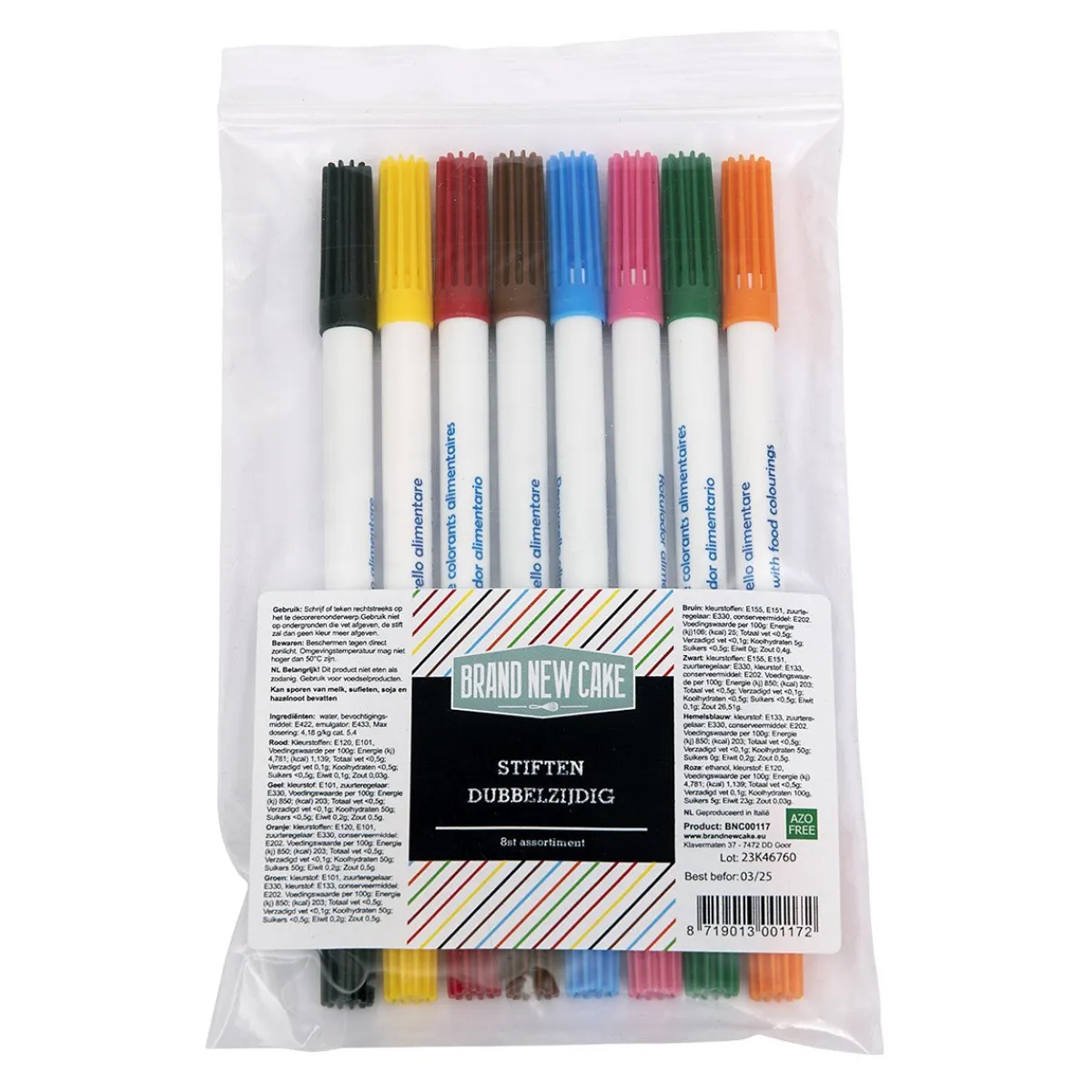 BrandNewCake Stiften Eetbare Inkt Dubbelzijdig Set/8 Outlet