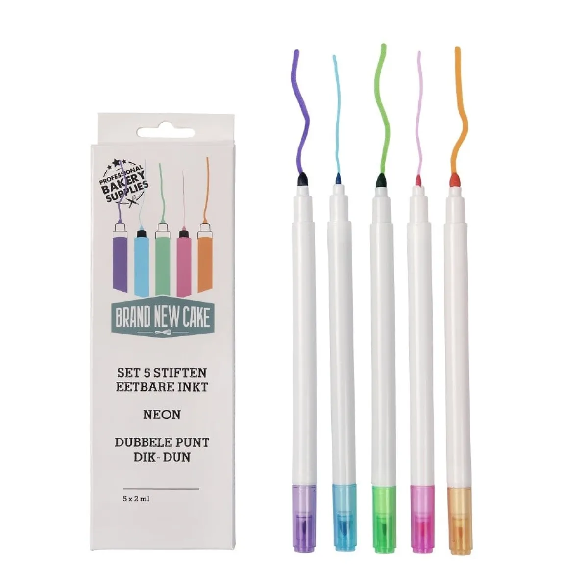 BrandNewCake Stiften NEON eetbare inkt set/5 Online